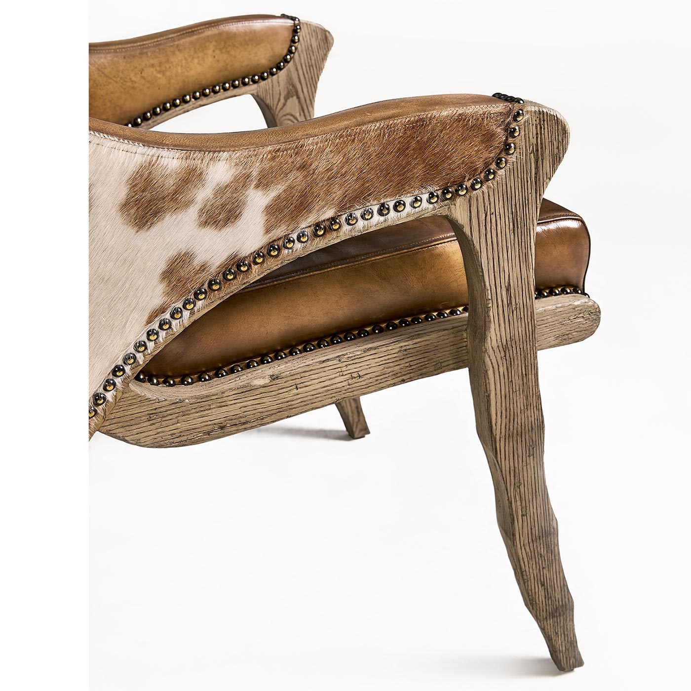 Echo Canyon Leather & Hide Arm Chair