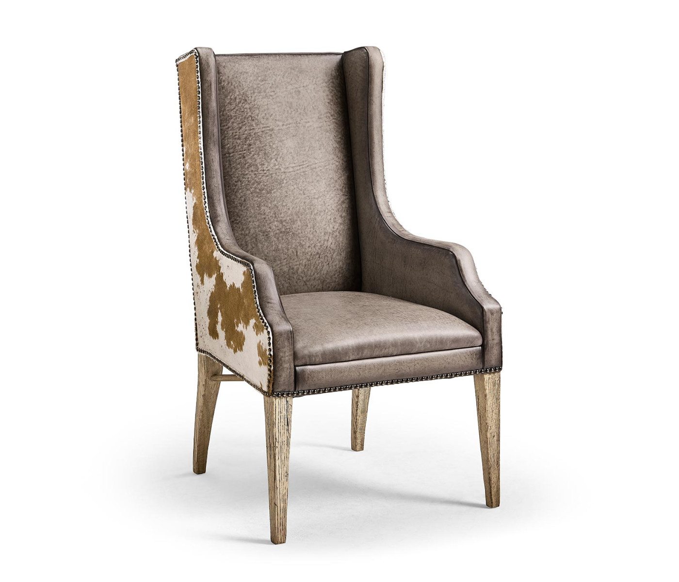 Sagehill Leather & Hide Dining Wing Chair