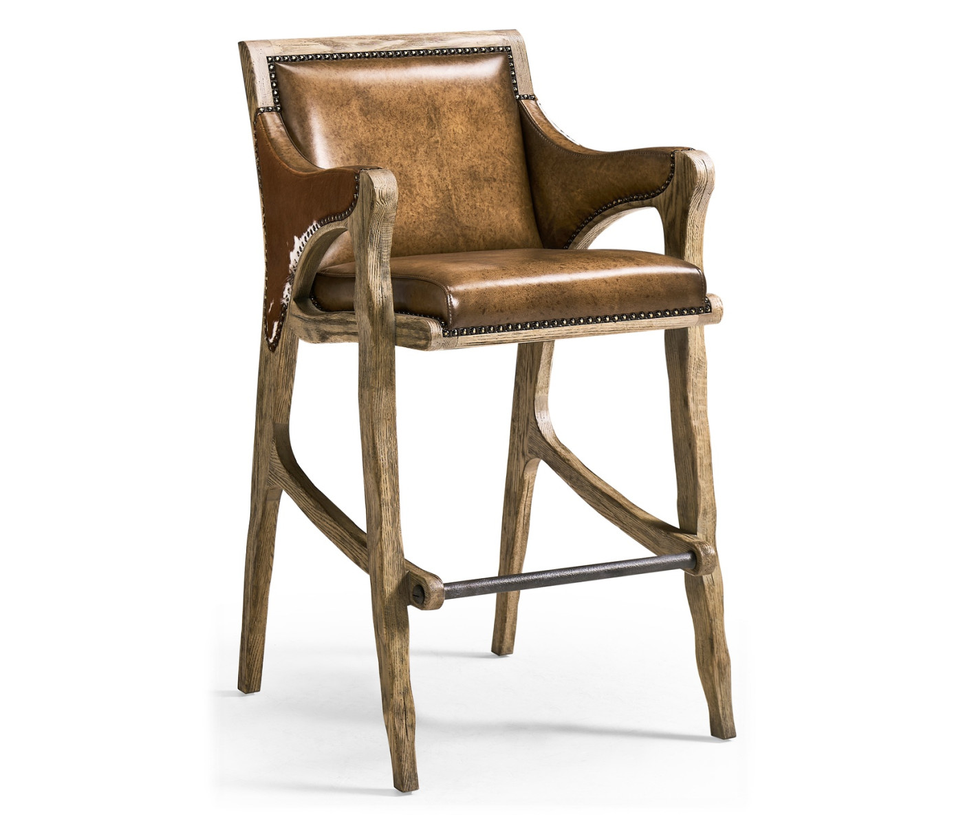 Echo Canyon Leather & Hide Bar Stool