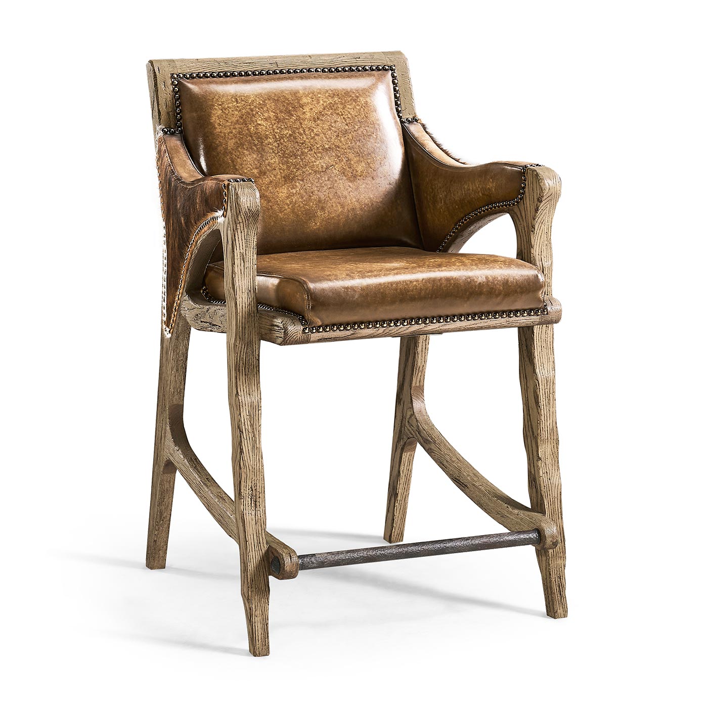 Echo Canyon Leather & Hide Counter Stool