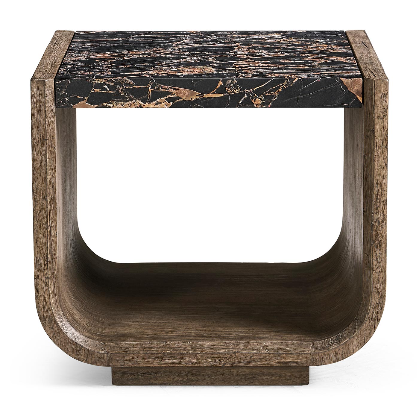 Stone Ridge Marble Side Table Dark