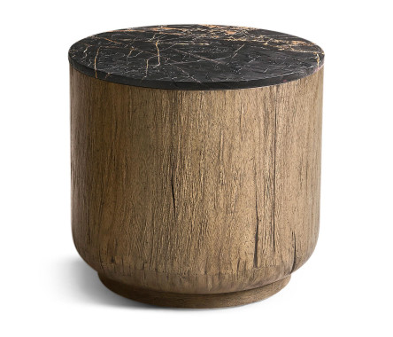 Stone Ridge Marble Round Side Table Light