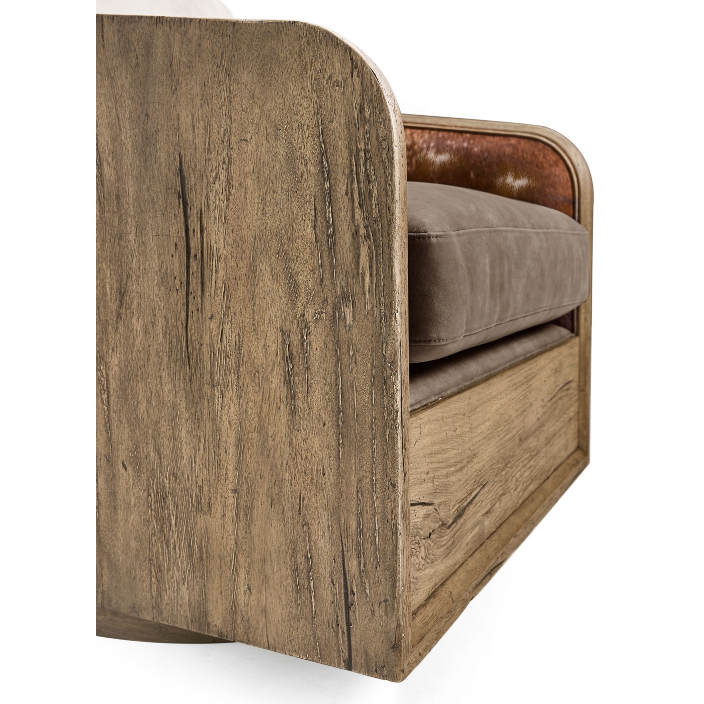 Stone Ridge Leather & Hide Swivel Occasional Chair Light