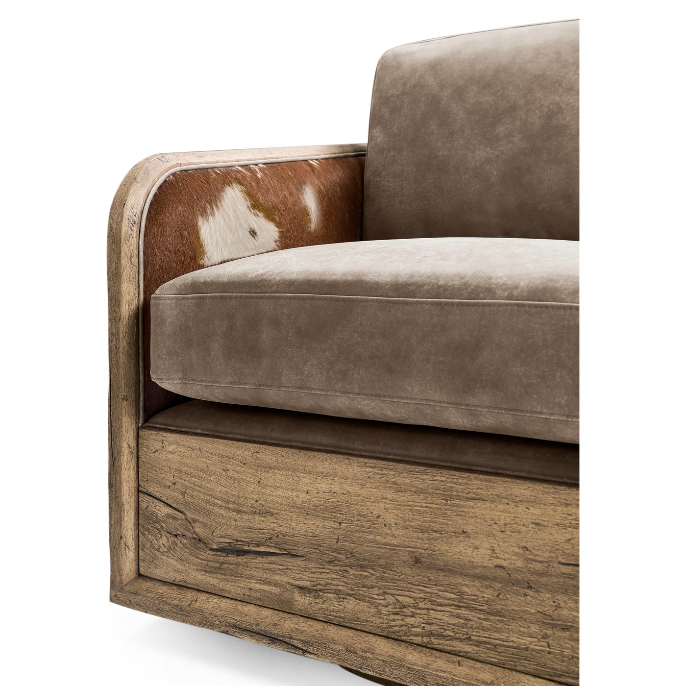 Stone Ridge Leather & Hide Swivel Occasional Chair Light