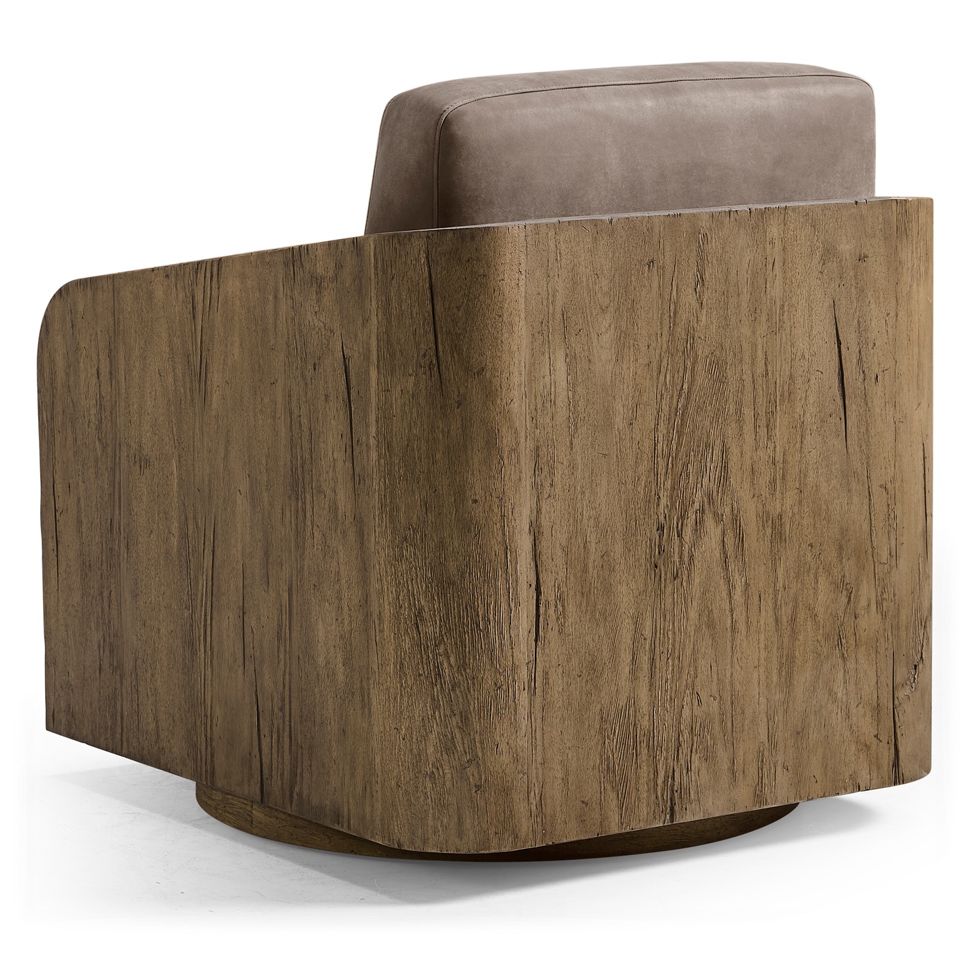 Stone Ridge Leather & Hide Swivel Occasional Chair Light