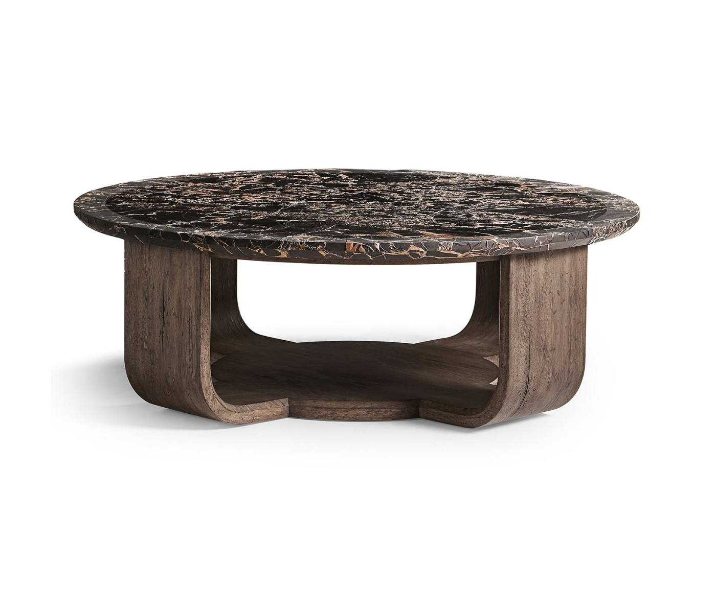 Stone Ridge Round Marble Cocktail Table Dark