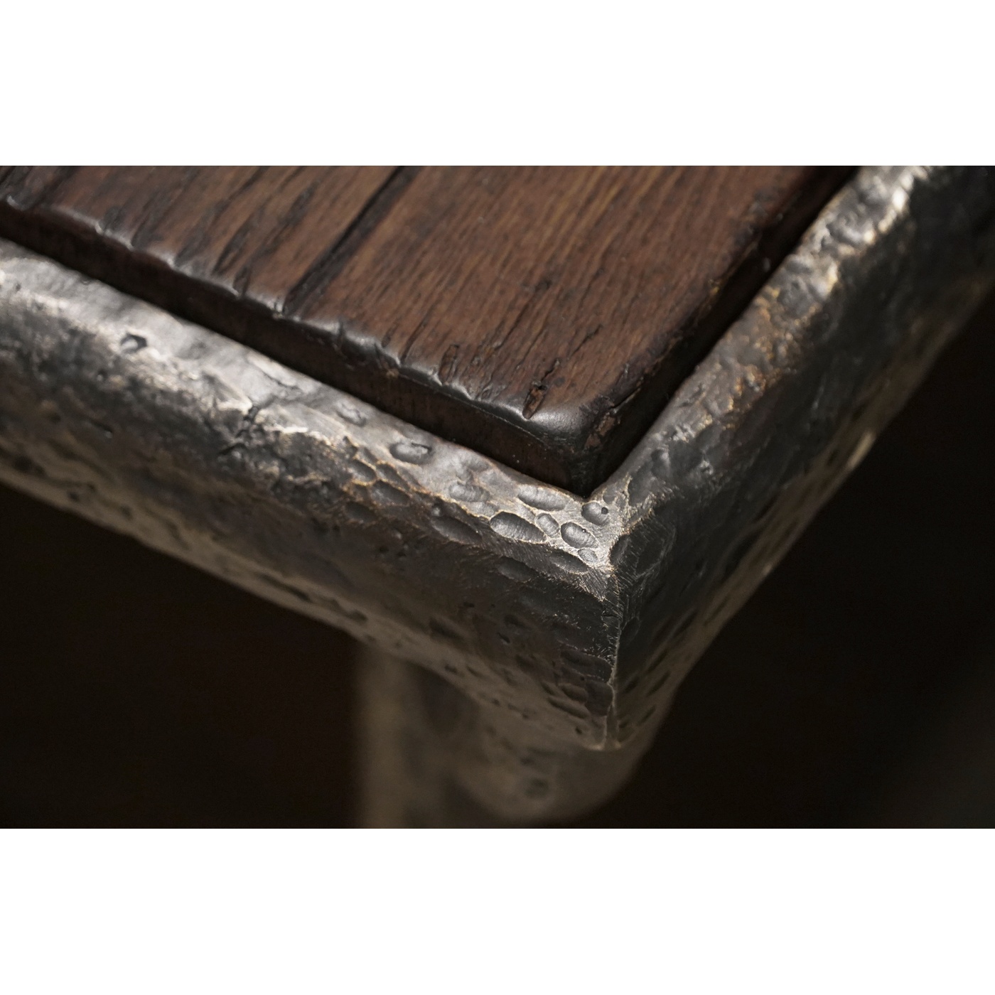 Forge Iron Square End Table