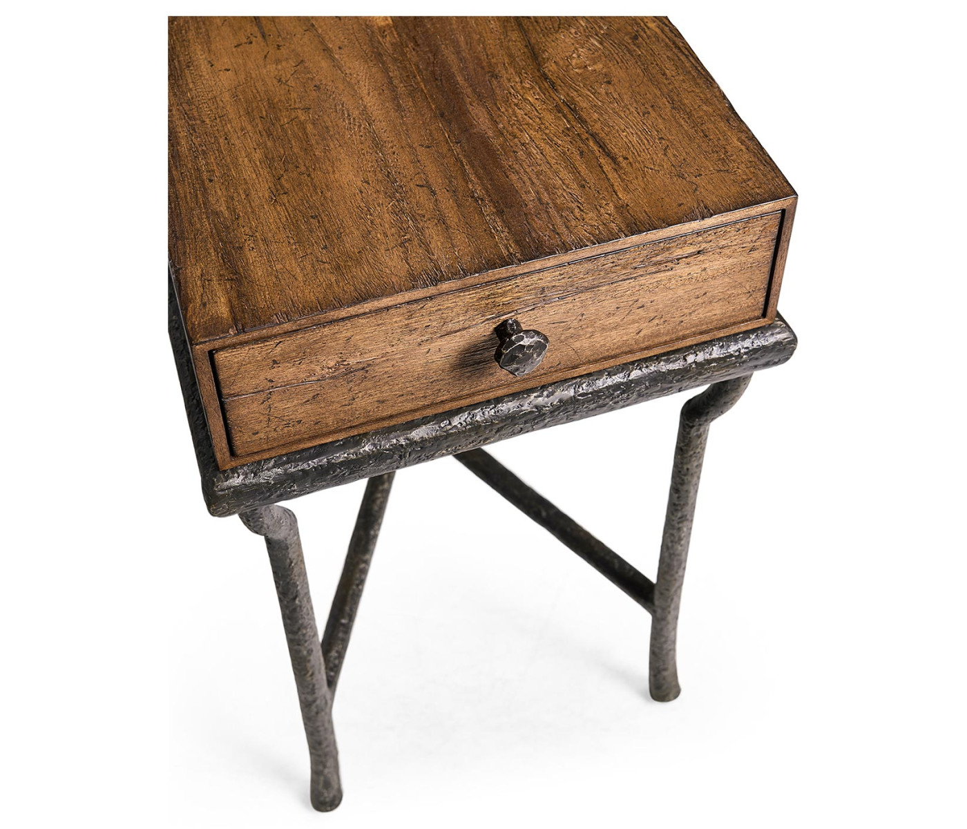 Forge Iron Storage Side Table