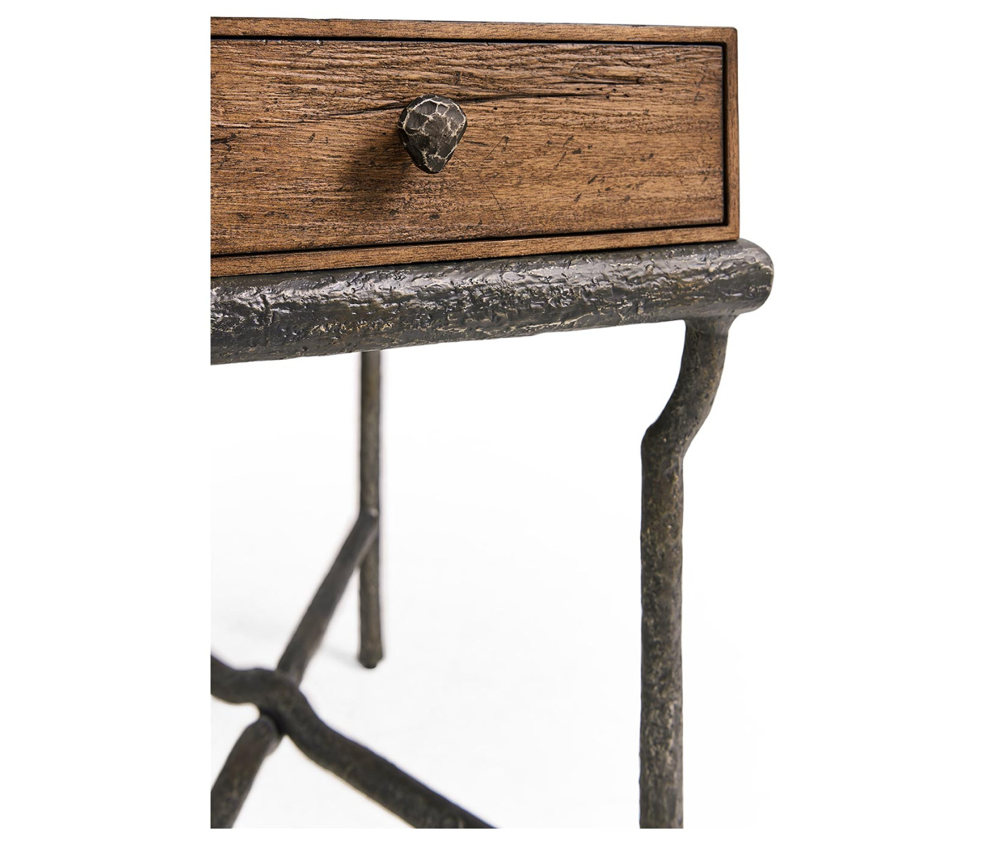 Forge Iron Storage Side Table