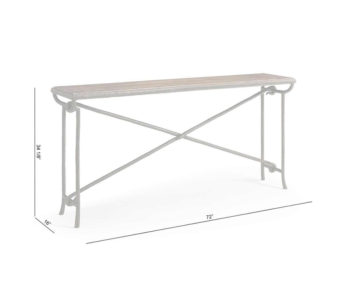 Forge Iron Console Table