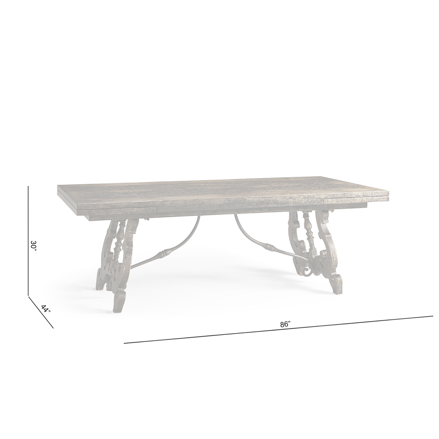 Caldera Rectangular Dining Table 86