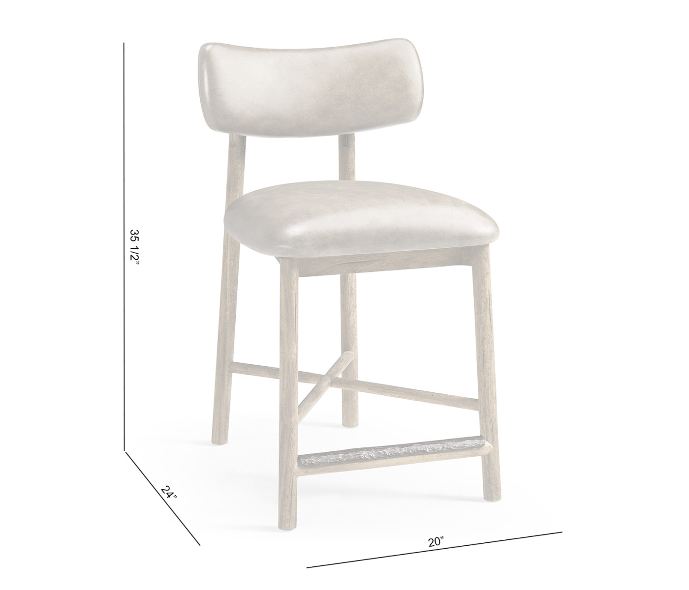 Stone Ridge Leather Counter Stool