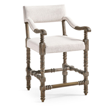 Caldera Light Upholstered Arm Chair Counter Stool
