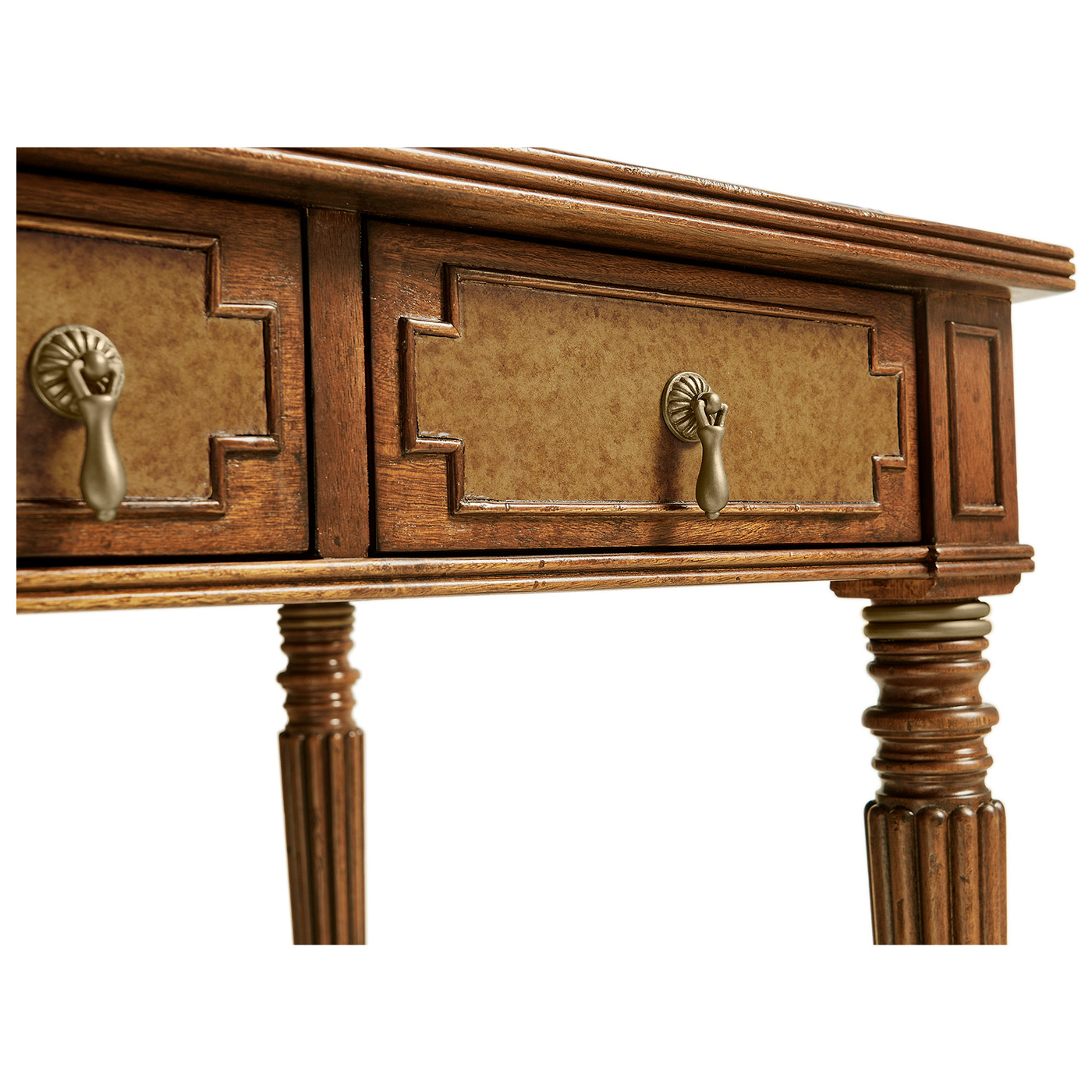 Leather inset dressing table