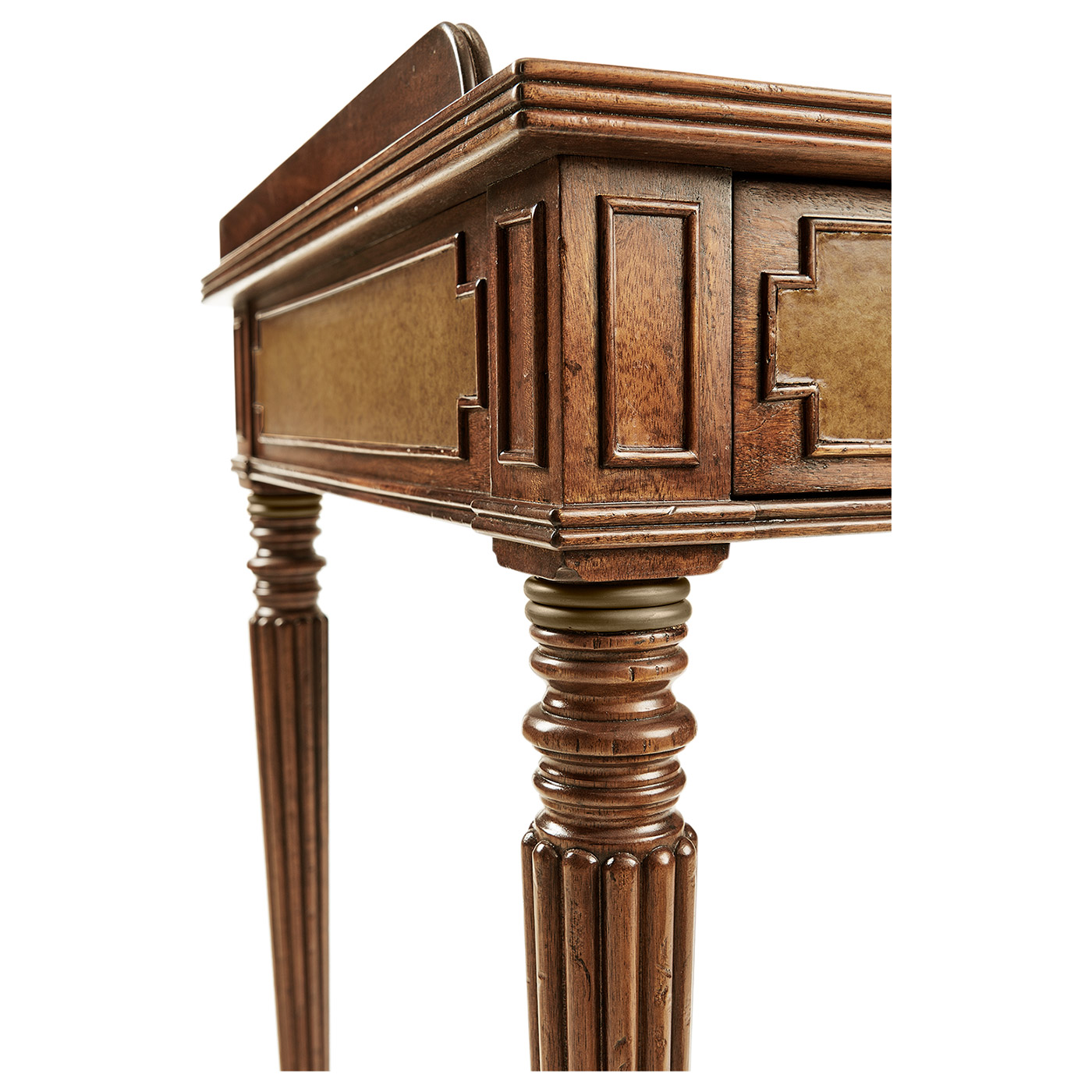 Leather inset dressing table