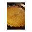 Leather inset round lamp table