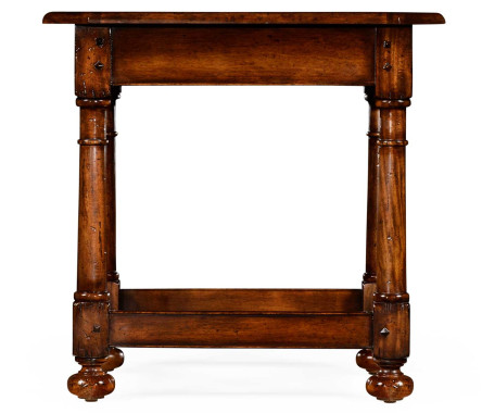 Octagonal dark walnut side table