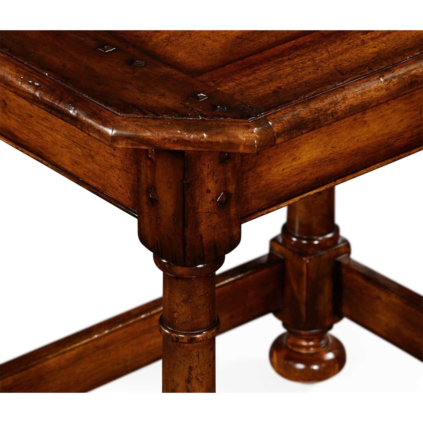 Octagonal dark walnut side table