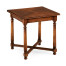 Square parquet topped side table