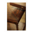 Square parquet topped side table