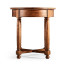 Round parquet topped side table for LDS - Taylorsville Temple