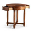 Round parquet topped side table for LDS - Taylorsville Temple