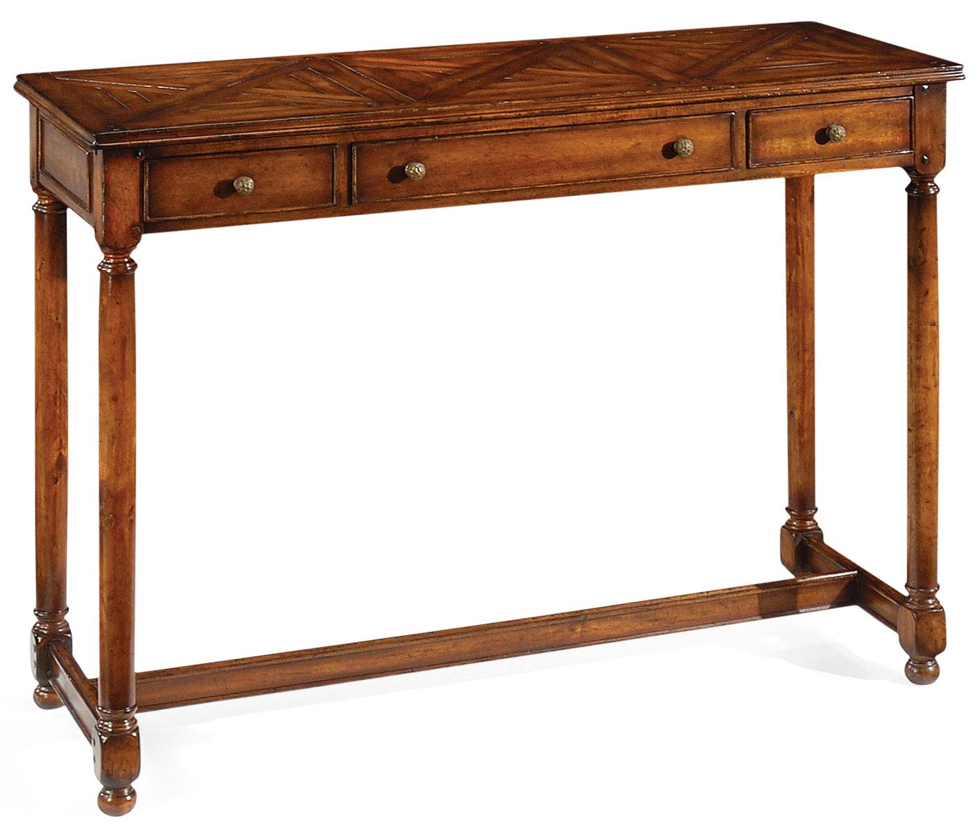 Walnut parquet console