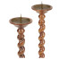 Pair of Twisted Walnut Candlesticks