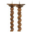 Pair of Twisted Walnut Candlesticks