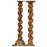 Pair of Twisted Walnut Candlesticks