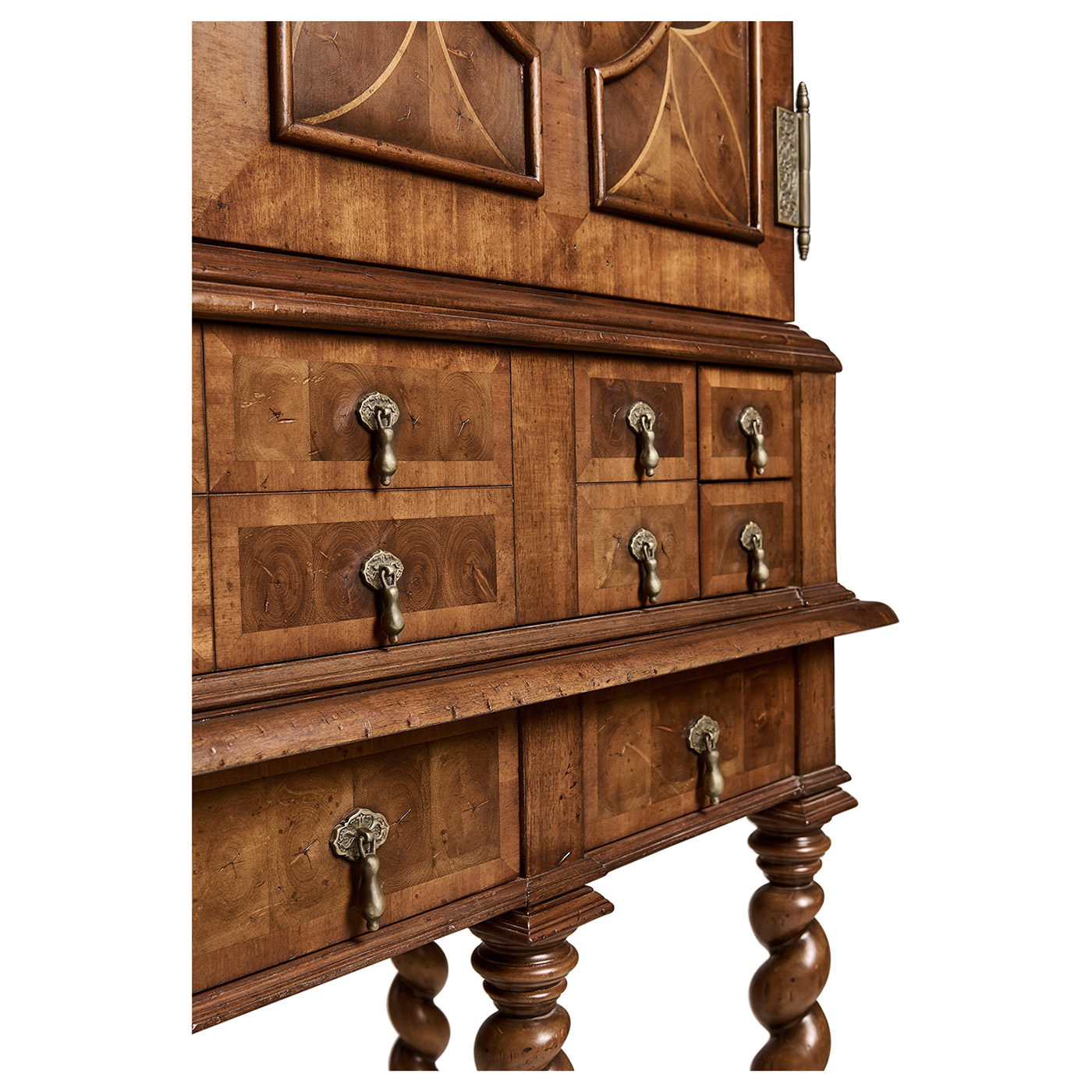 William & Mary Walnut & Oyster Secrétaire Cabinet 