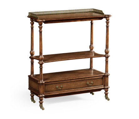 Victorian style three-tier rectangular étagère