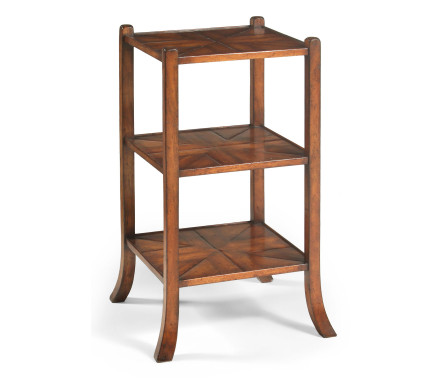 Parquet three-tier shelf