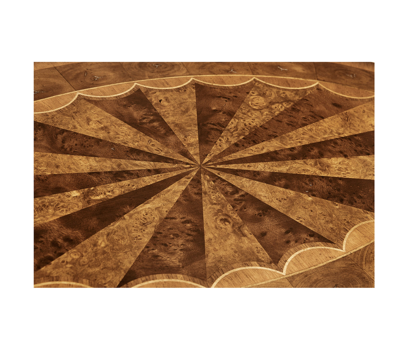 Oval marquetry side table