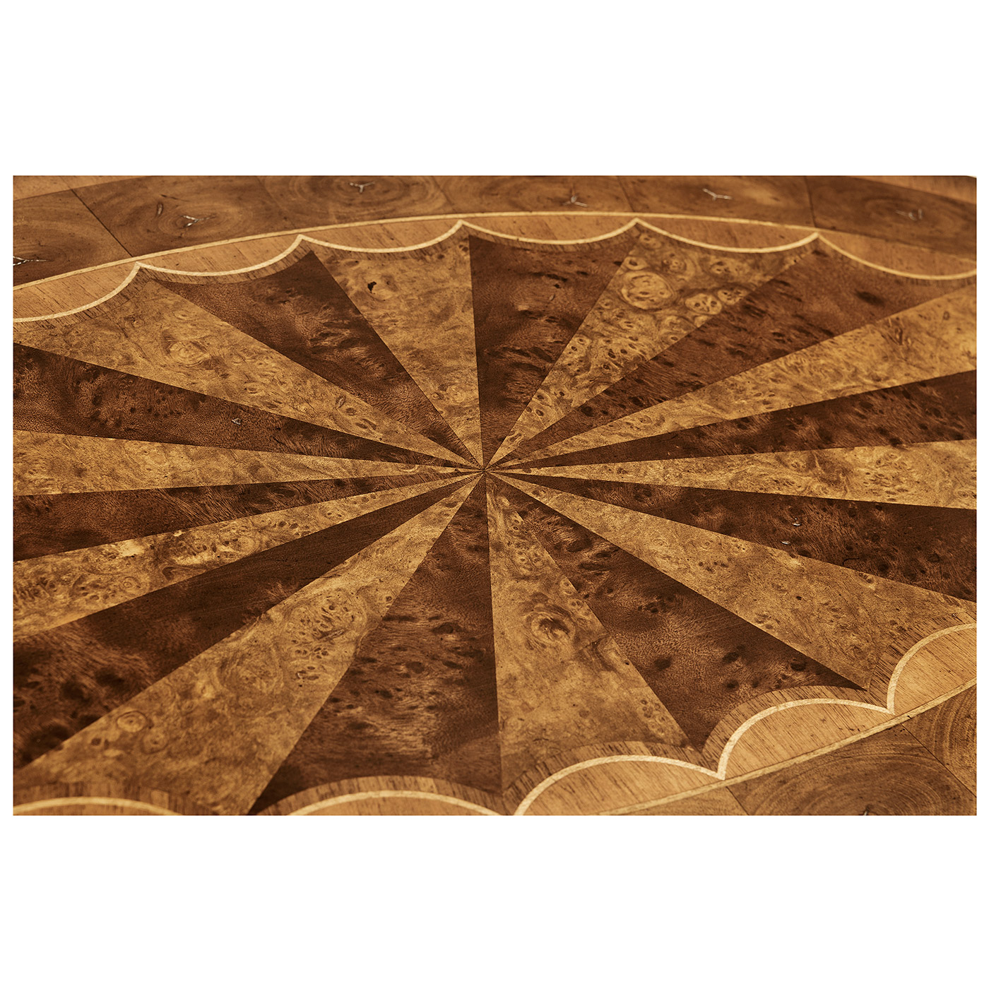 Oval marquetry side table