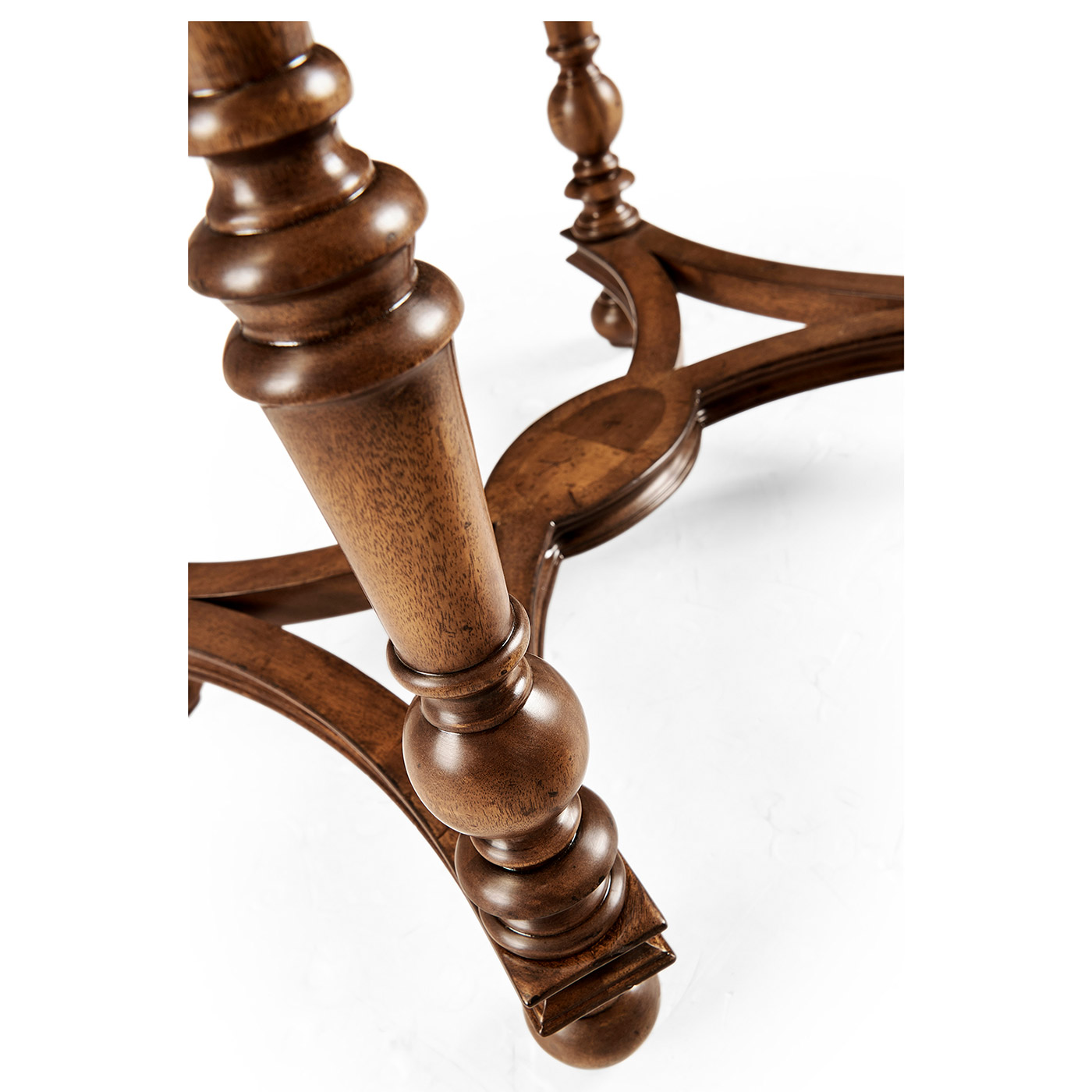 Oval marquetry side table