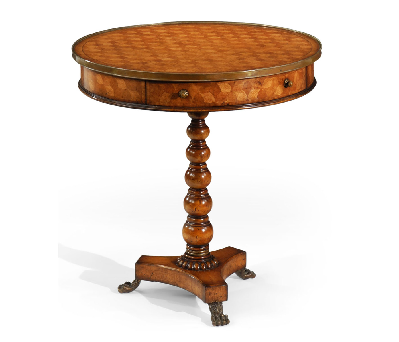 Parquetry lamp table
