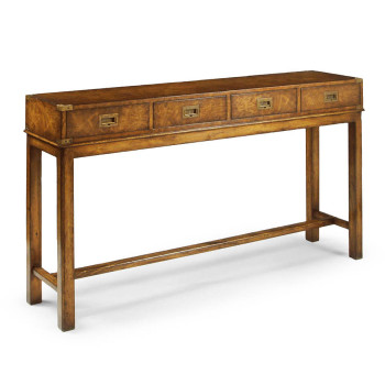 Campaign walnut console
