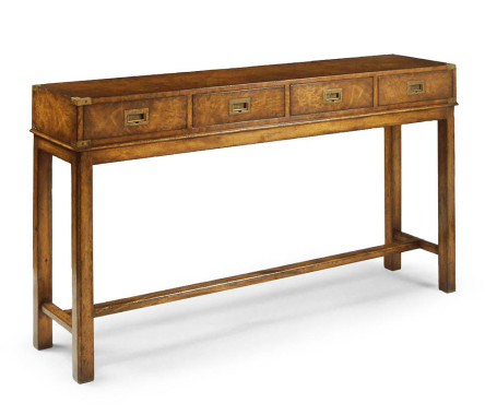 Campaign walnut console