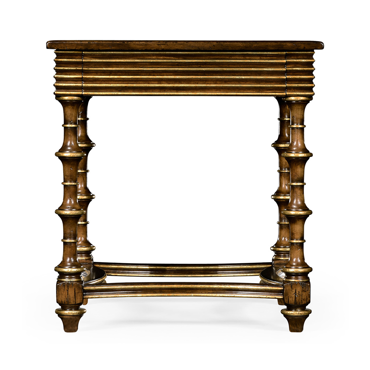 Walnut and Églomisé Side Table