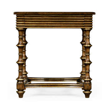 Walnut and Églomisé Side Table