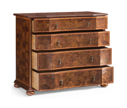 Oyster Veneer Large Chest of Drawers