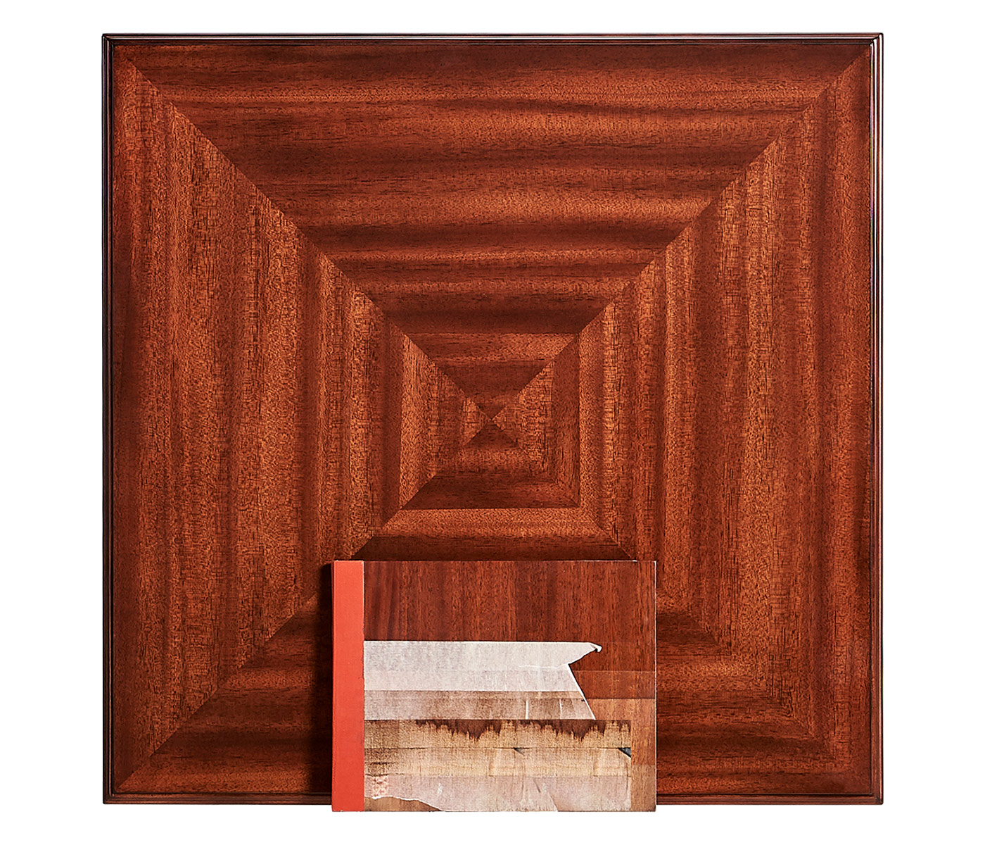 Oyster veneer square side table