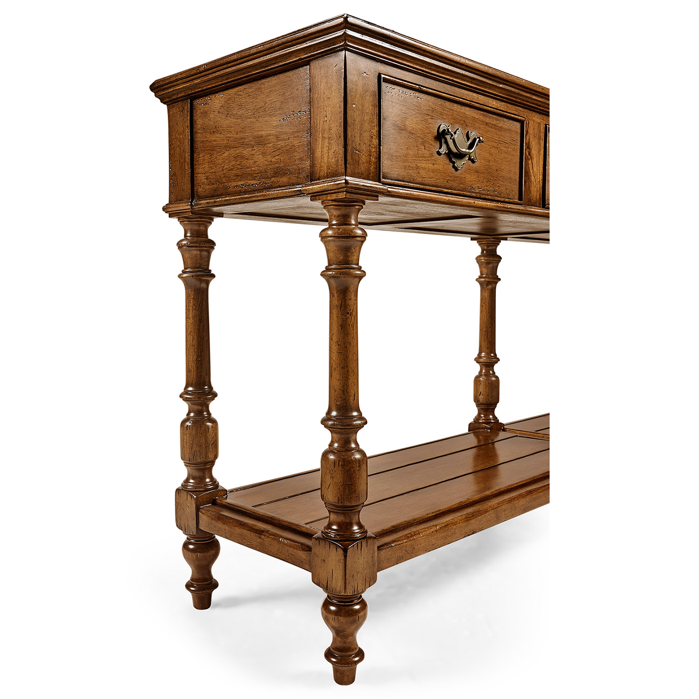 Planked walnut double sideboard