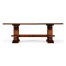 Walnut dining table on heavy base