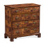 Oyster veneer small chest of drawers