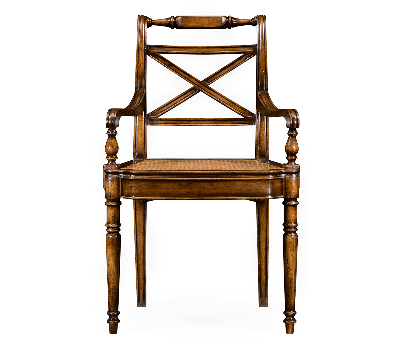 Regency Cross Frame Back Arm Chair