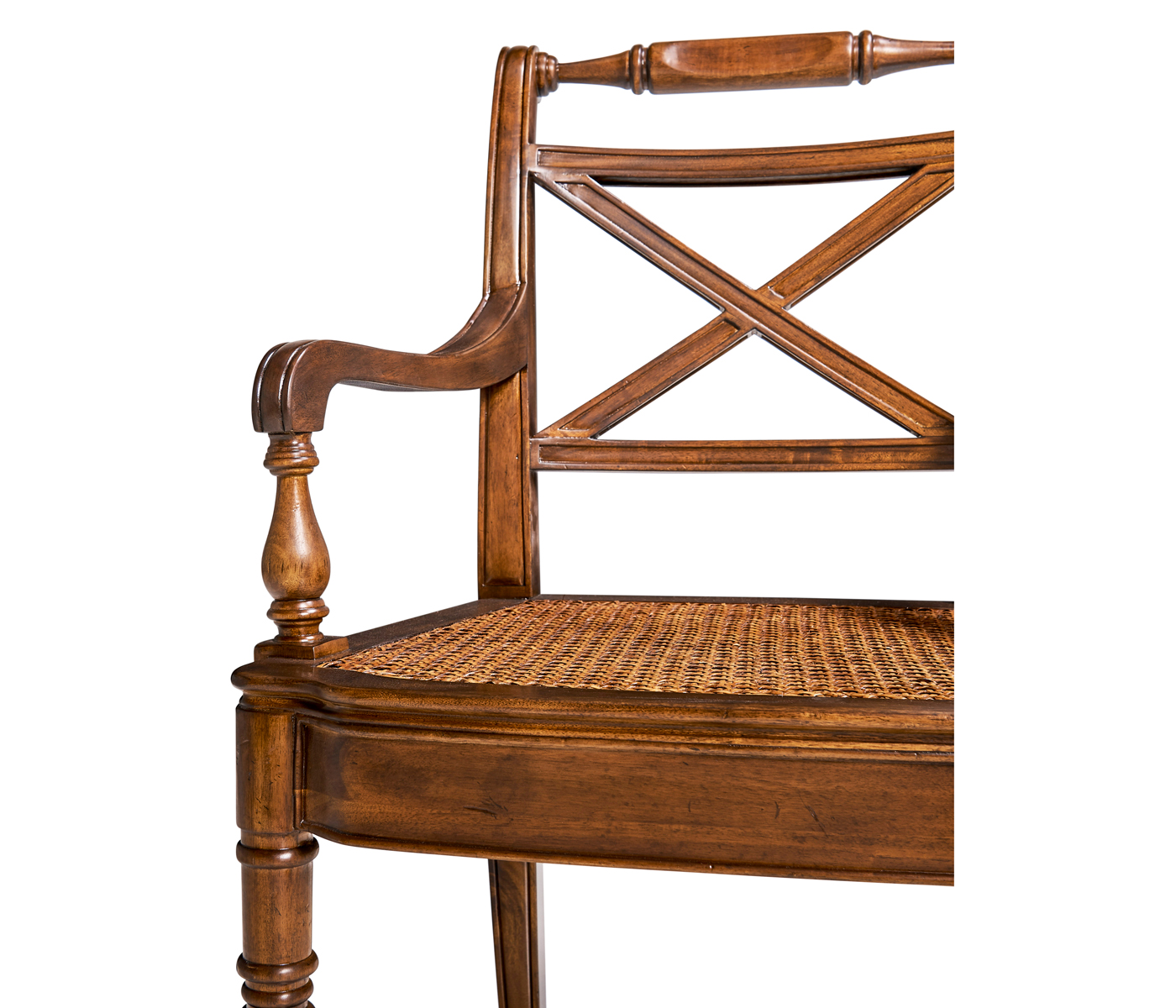Regency Cross Frame Back Arm Chair