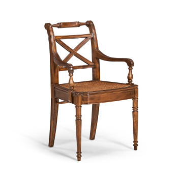 Regency Cross Frame Back Arm Chair