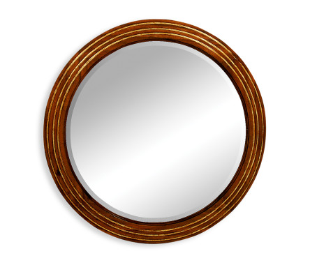 Small round églomisé mirror